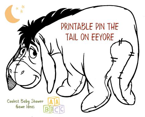 printable pin the tail on the donkey|eeyore pin the tail on donkey printable.